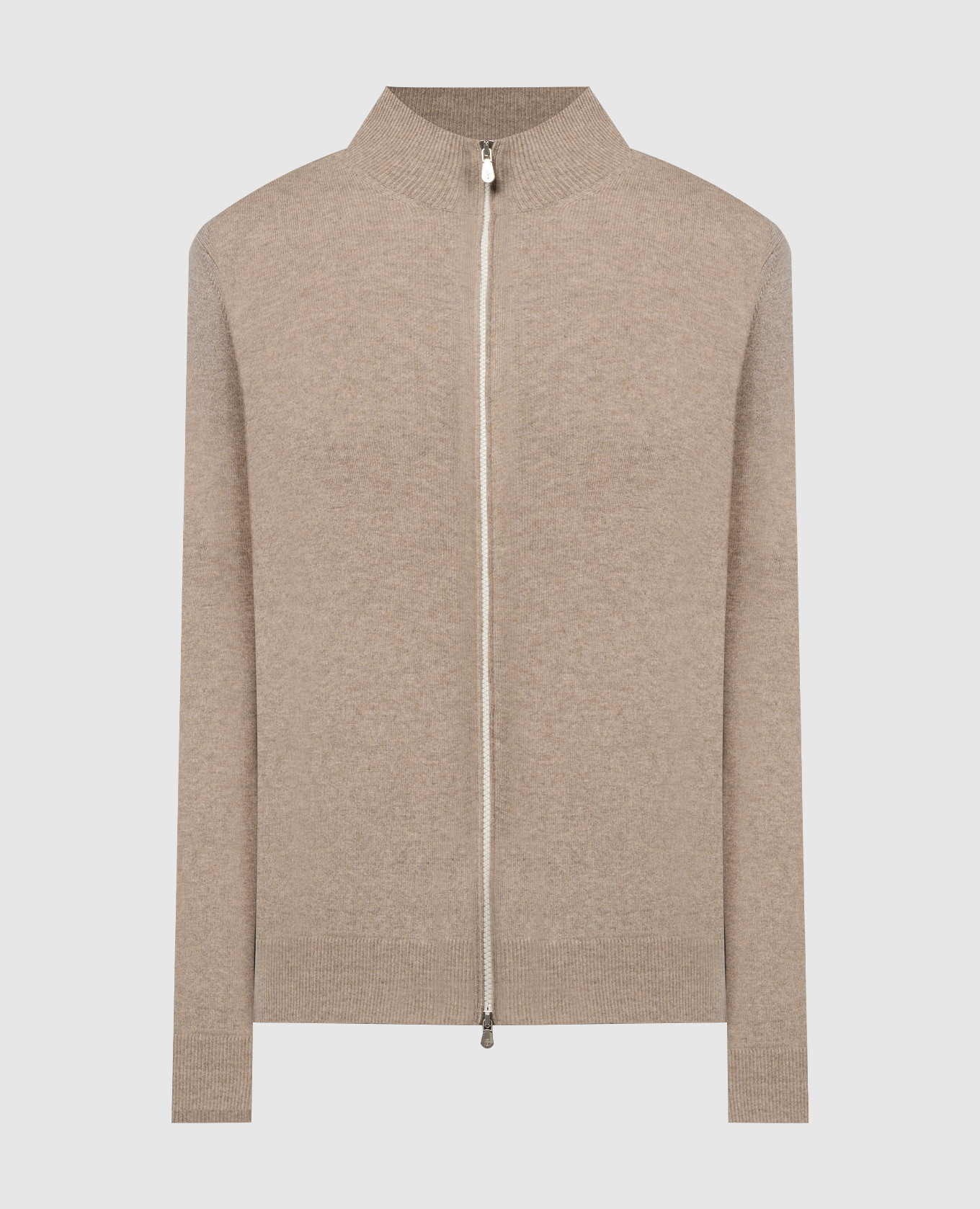 Beige cashmere cardigan brunello cucinelli