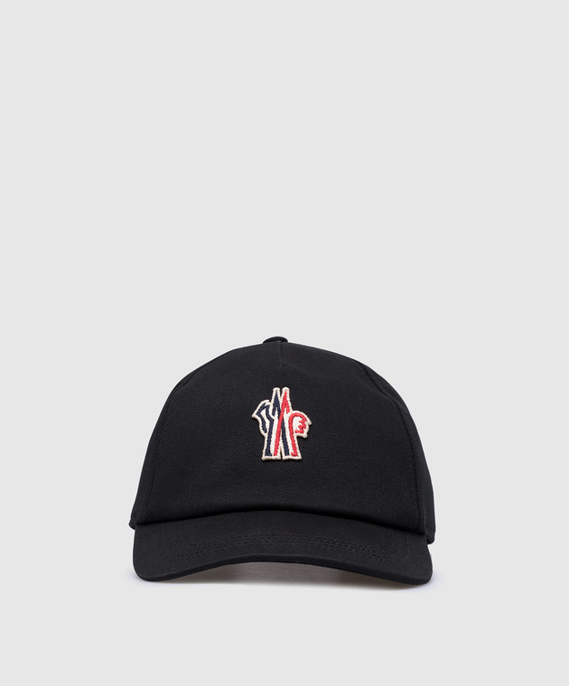 絶妙なデザイン Grenoble Moncler - logo z naszywką z czapka Czarna 帽子