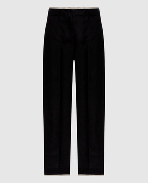 Max Mara Black KASTEL linen pants KASTEL