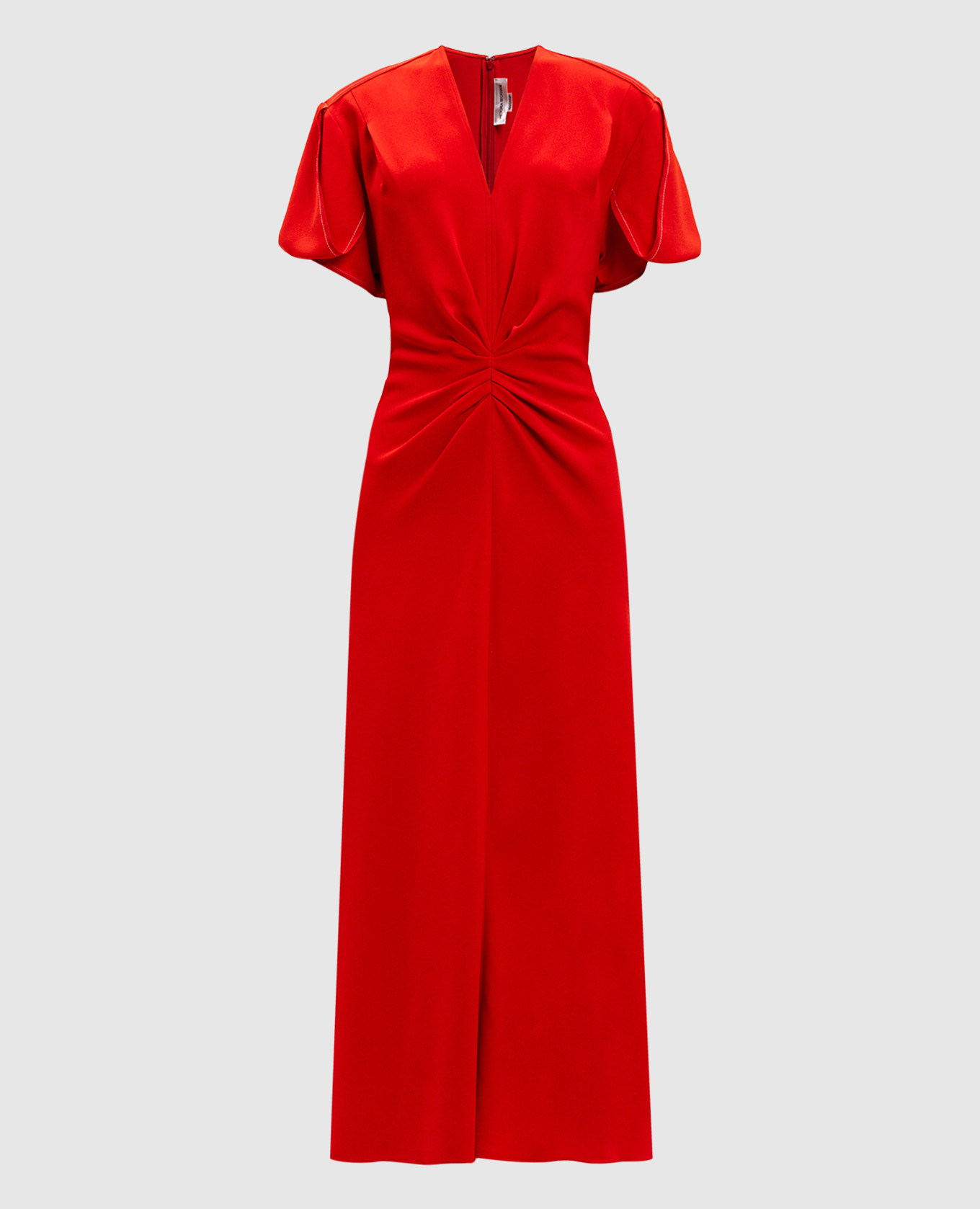 

Red midi dress with drapery Victoria Beckham