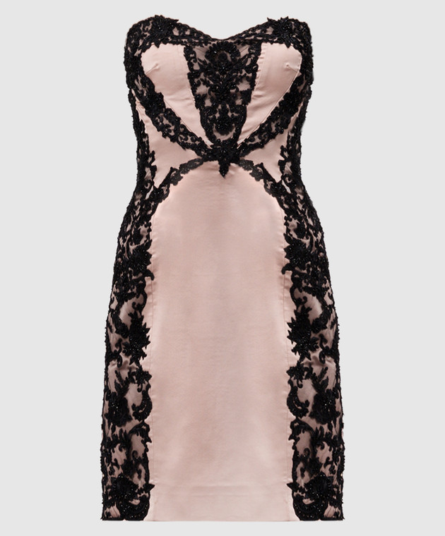 bodycon dress australia Rent Topshop Sheer And Lace Mix Knot Front Bodycon Mini Dress In Black main image 1