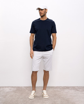 CAPOBIANCO Blue T-shirt with logo 18M660MK004856