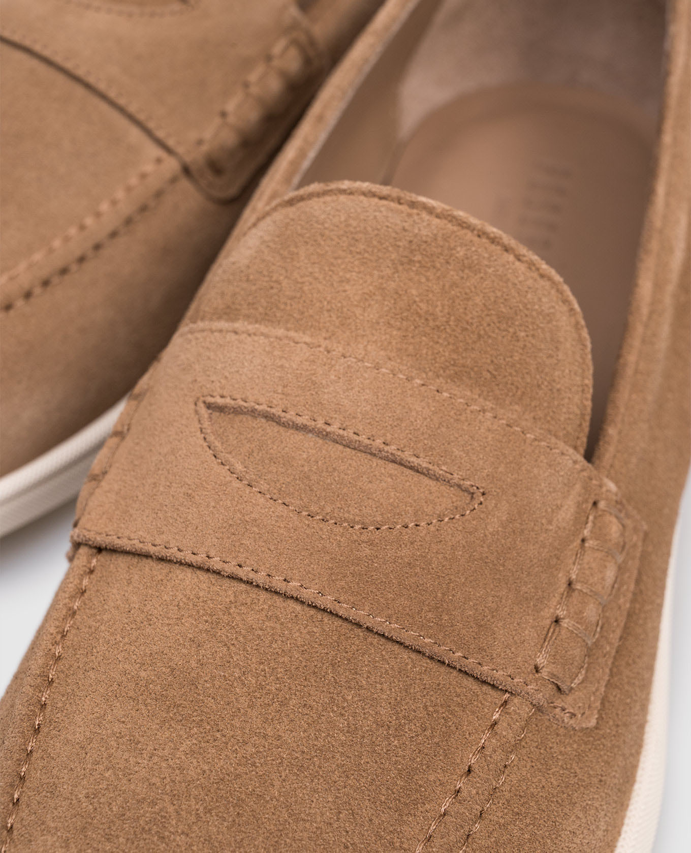 Brown suede loafers Peserico 5