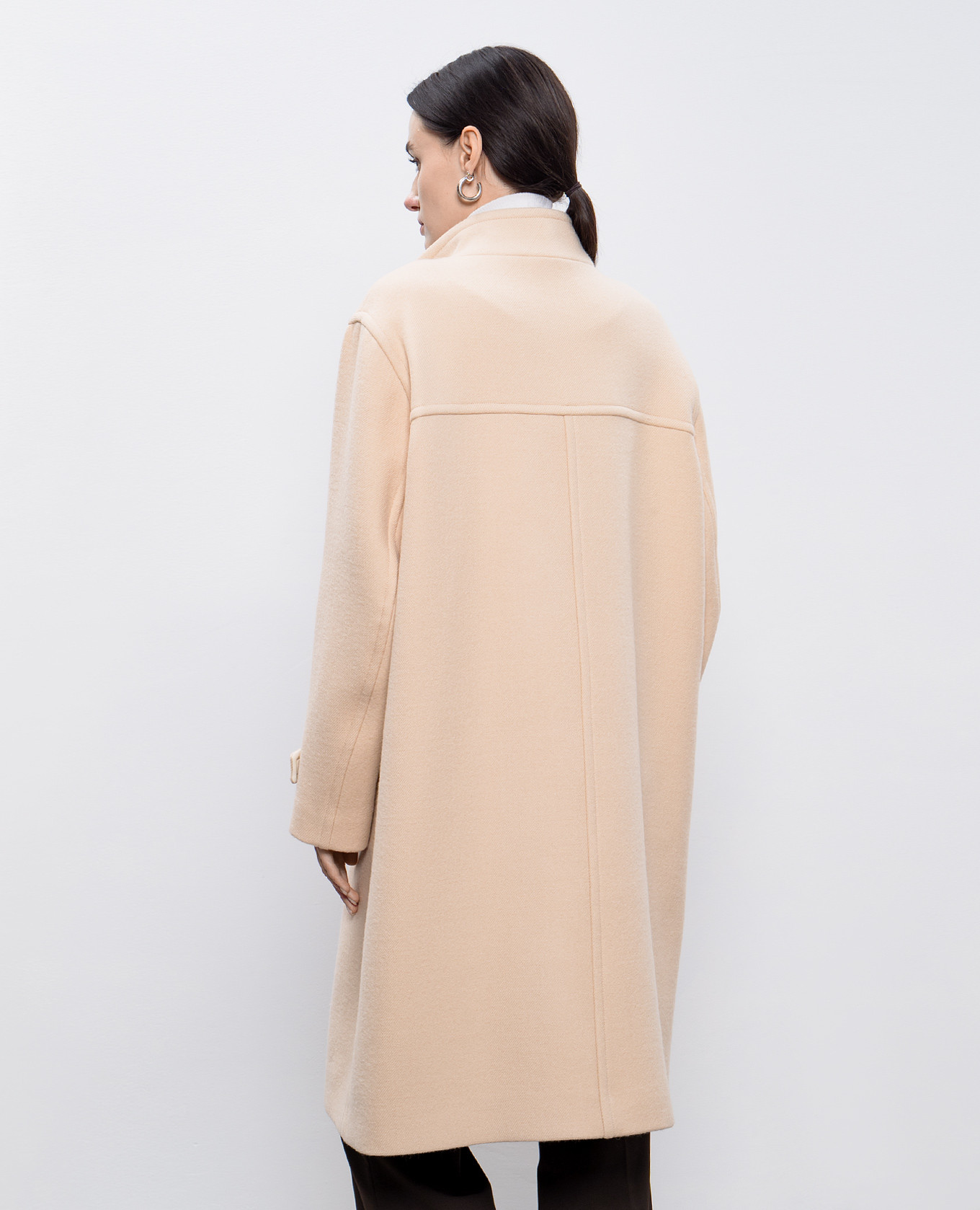 

Beige double-breasted coat made of wool Yves Salomon
