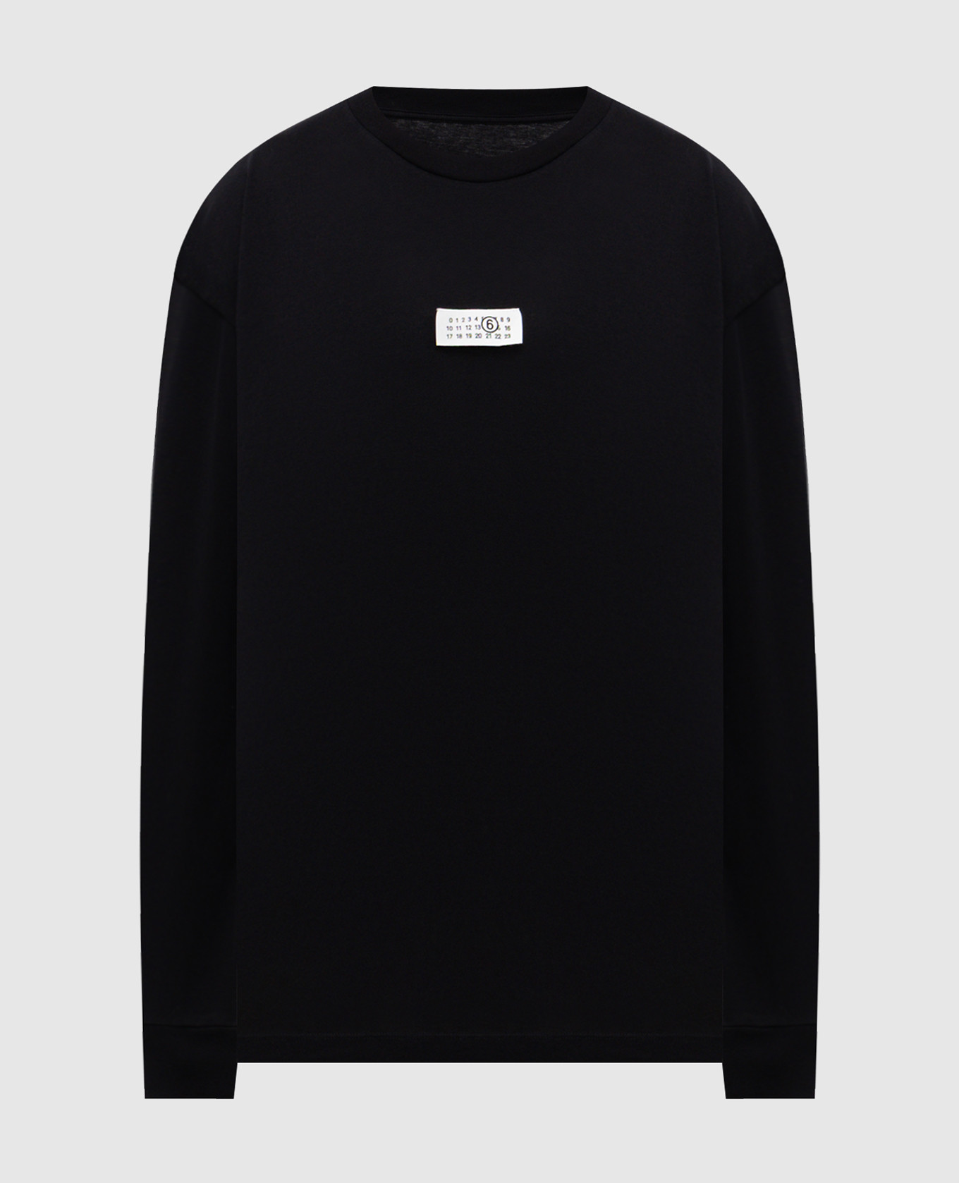 Black T-shirt with logo patch Maison Margiela MM6
