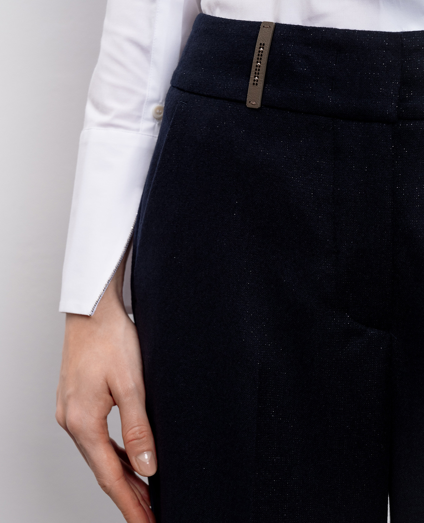 

Blue wool pants with lurex Peserico