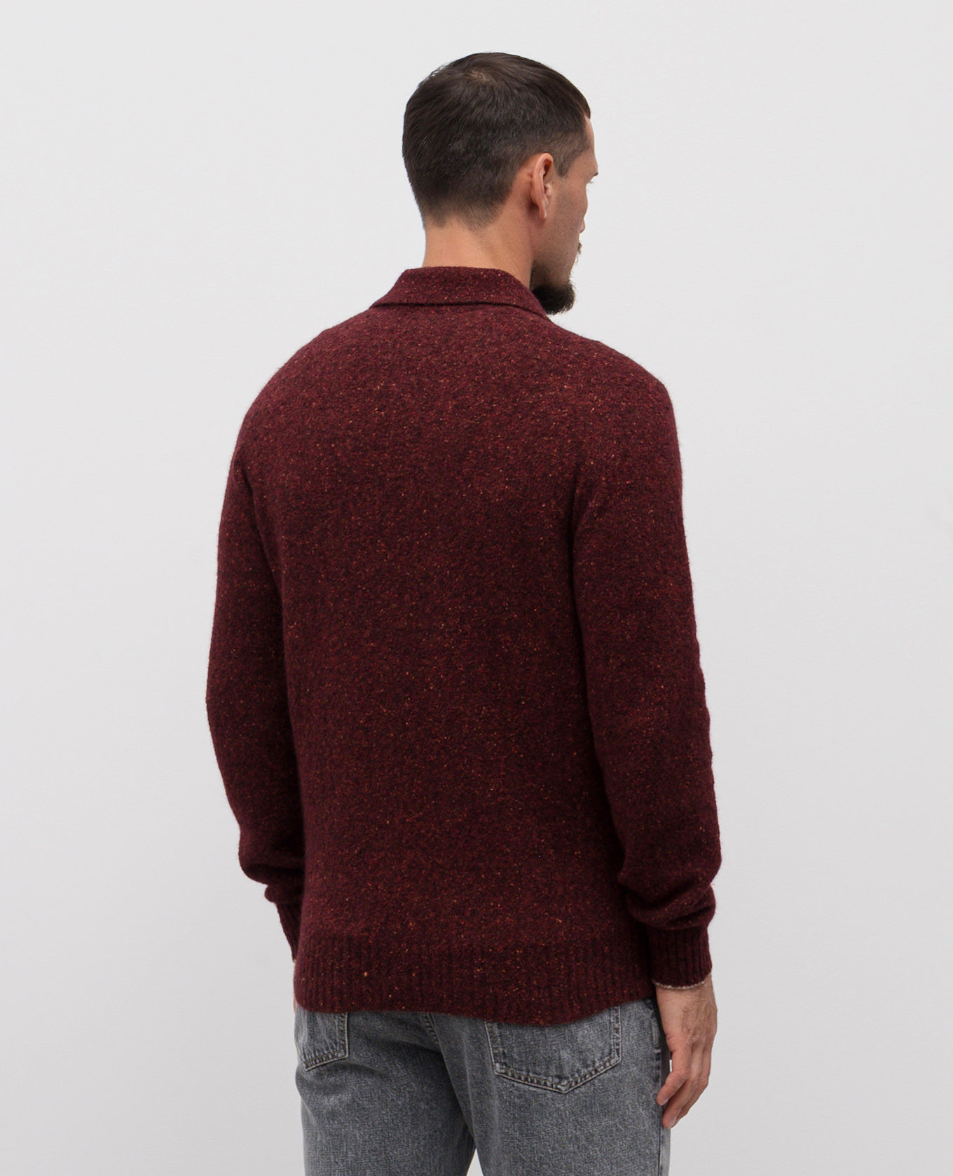 

Burgundy sweater with alpaca wool and silk Brunello Cucinelli