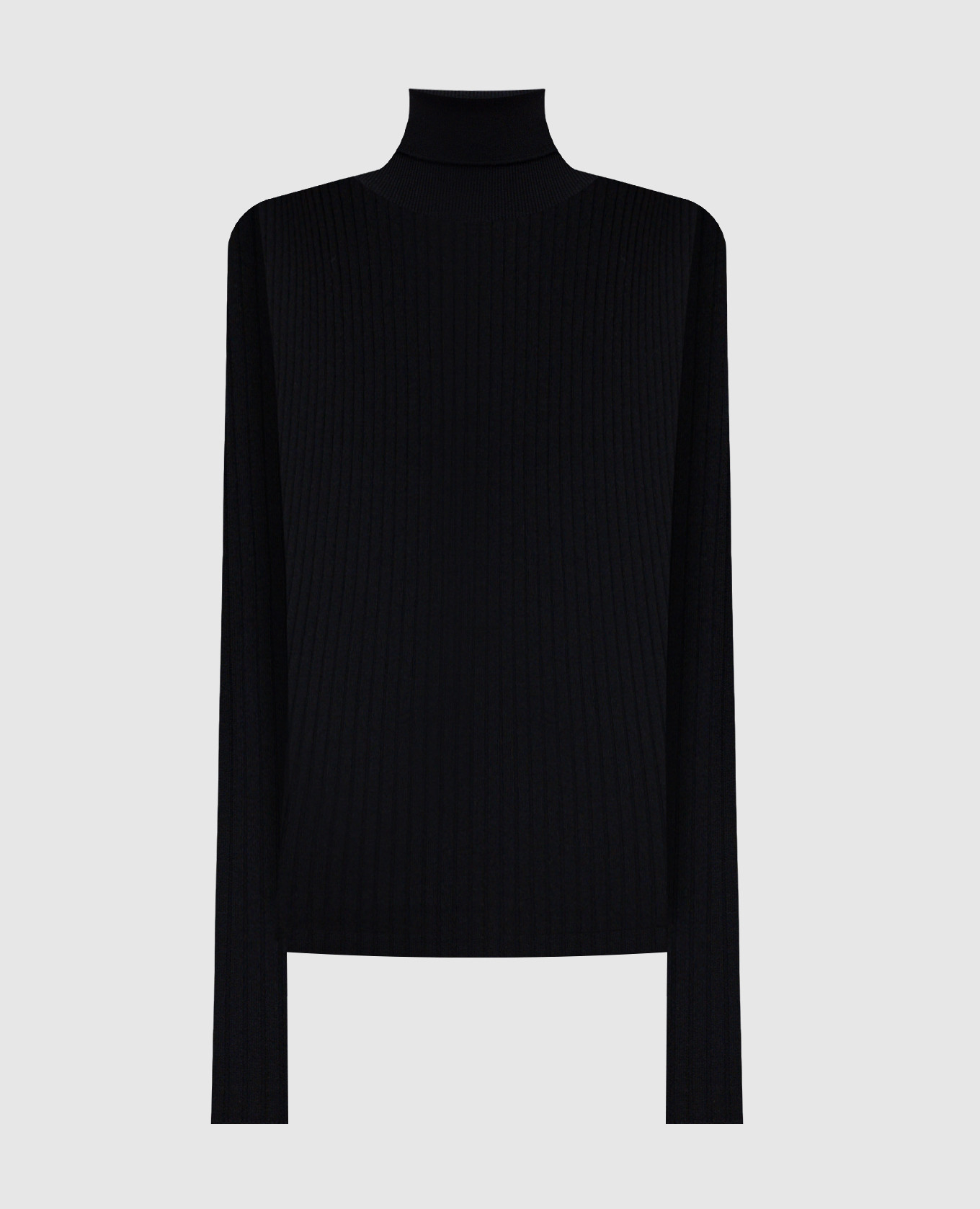 Black ribbed wool golf Dolce&Gabbana