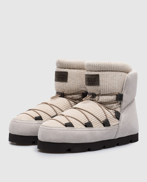 Brunello Cucinelli Beige suede boots MZSFG2845