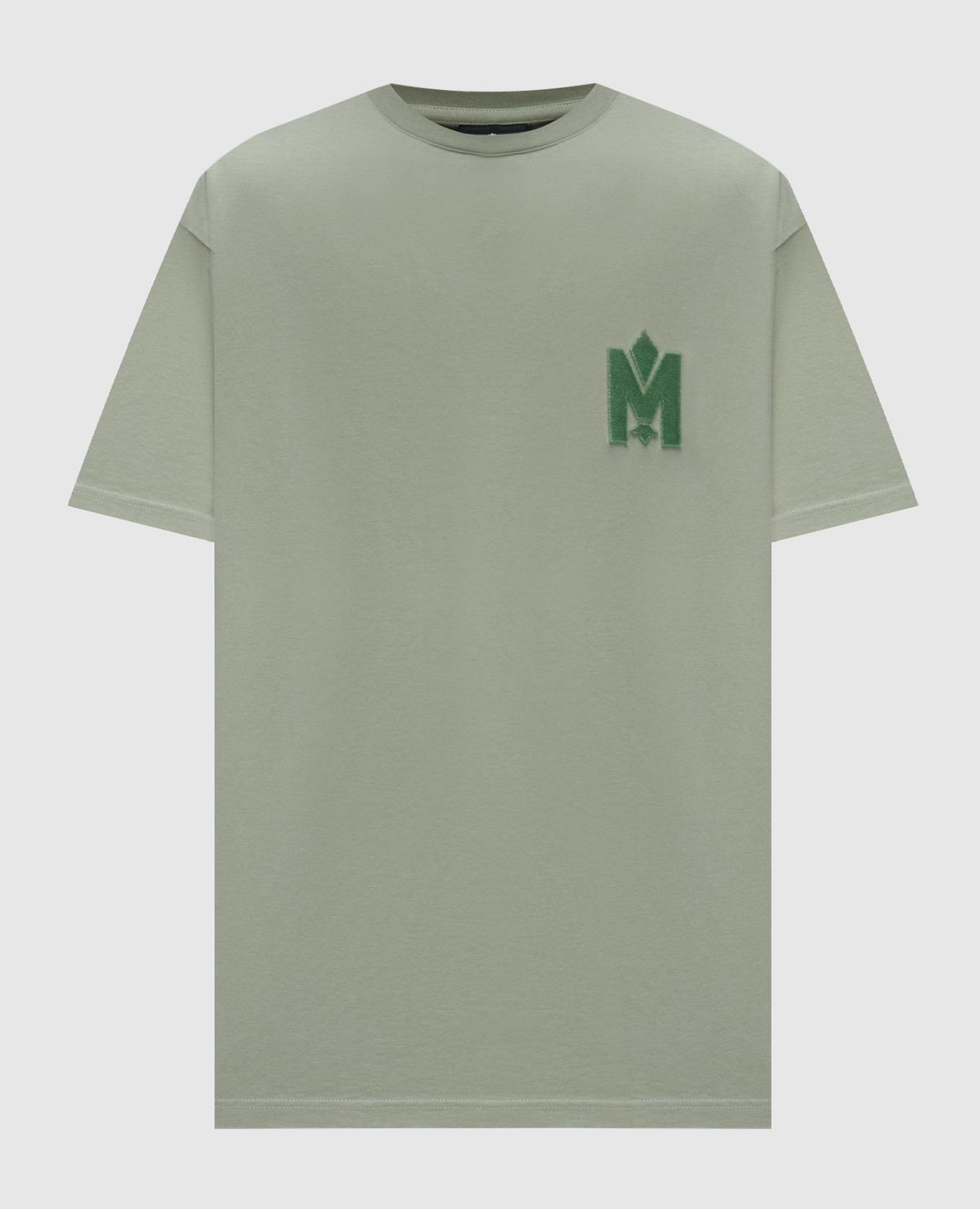 Mackage - Green t-shirt with textured logo emblem TEE - shop
