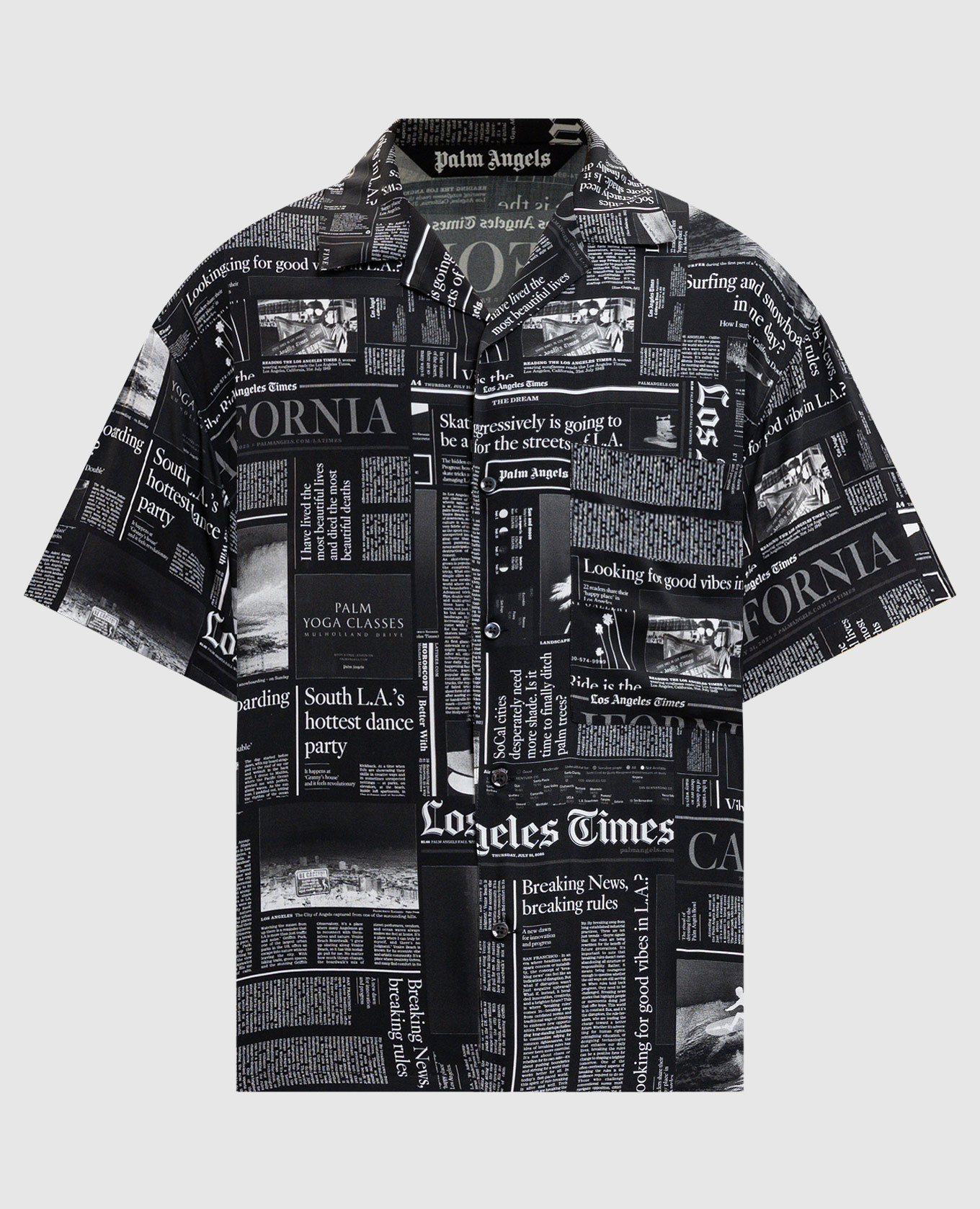 Black shirt with print Palm Angels