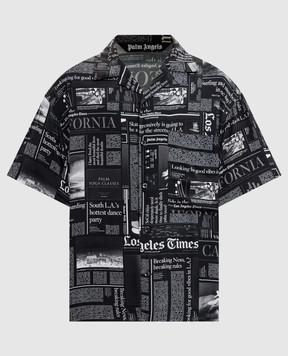 Palm Angels Black shirt with print PMGG00DF25FAB005