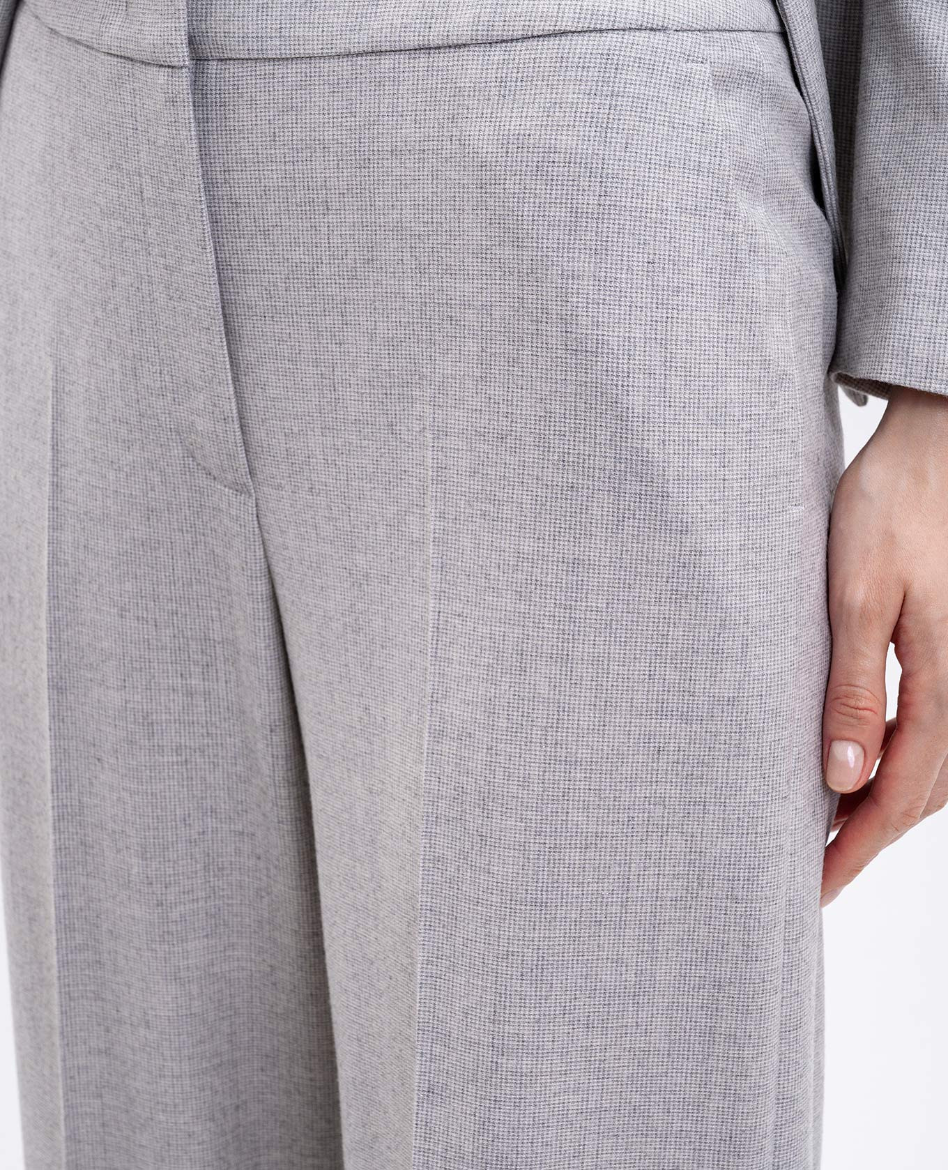 

Gray wool patterned pants Peserico, Grey