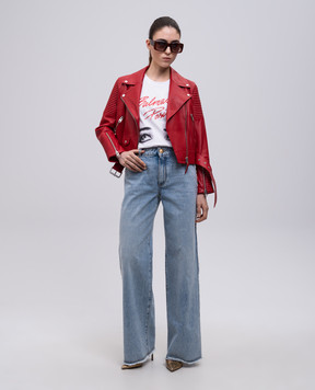 Mackage Red leather biker jacket MASINA MASINA