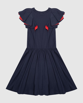Fendi Children's blue dress with logo print JFB1571012