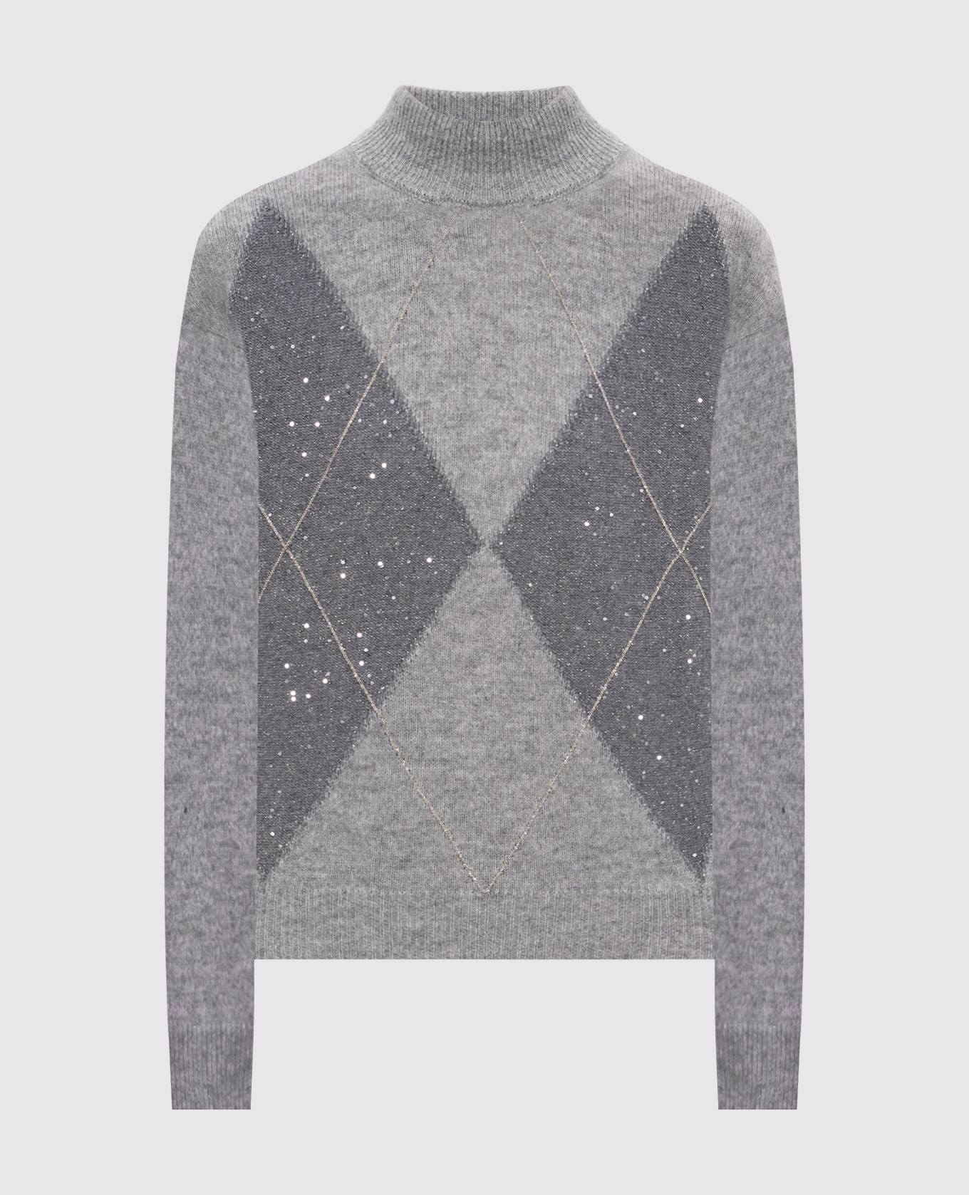 

Gray wool, silk and cashmere sweater with sequins Peserico, Grey