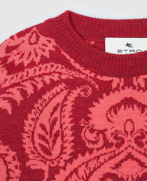 Etro Children's red sweater made of wool in the VENUS pattern GV9P50W00331216
