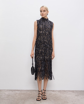 Brunello Cucinelli Gray midi dress with sequins M38R18A94