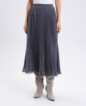 Ermanno Scervino Gray pleated skirt D472O312VJR