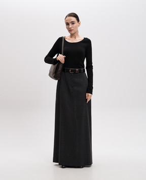 The Row Black Imo silk jumper 8556Y136