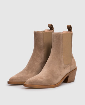 Gianvito Rossi Beige suede Wylie boots G7290145CUO