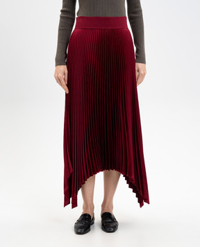 JOSEPH Burgundy pleated skirt Ade JF009438