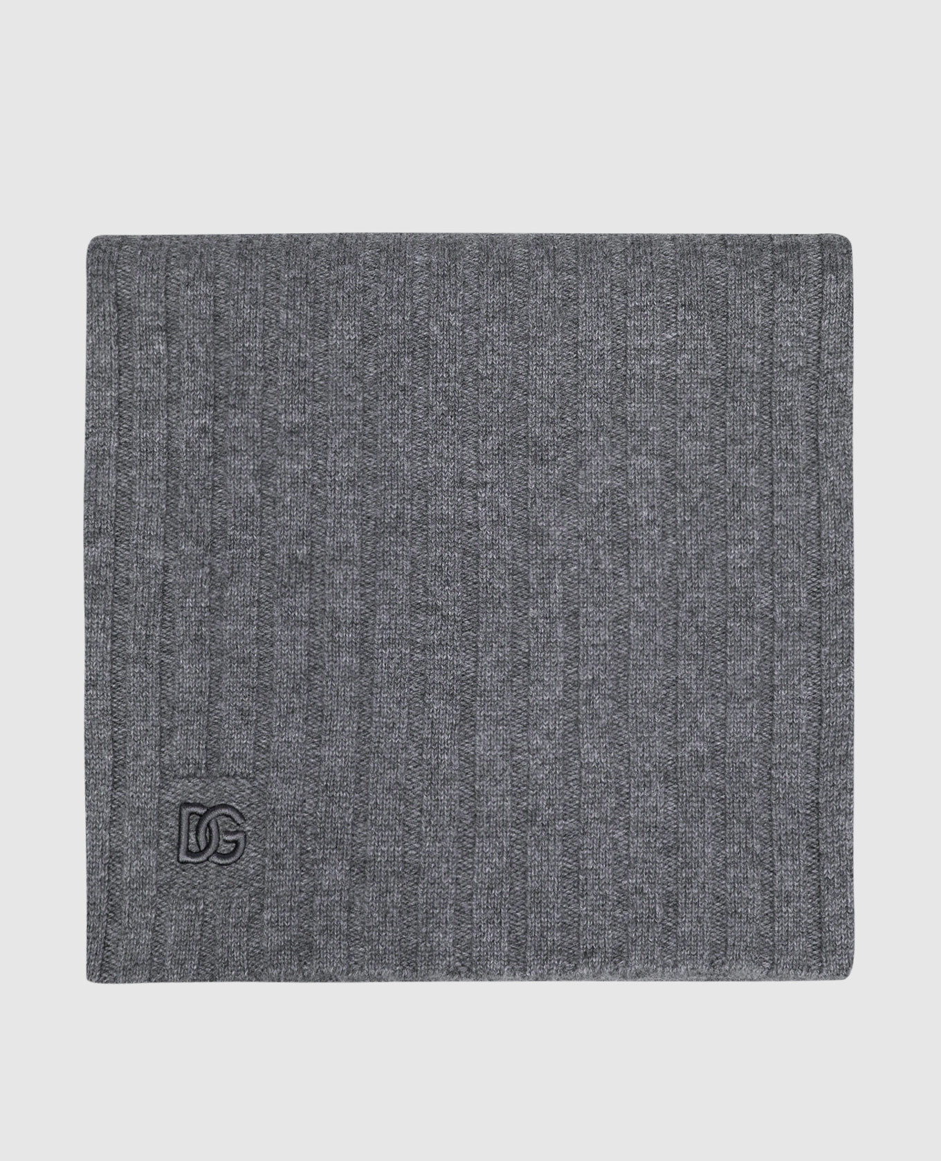 Grey ribbed cashmere scarf Dolce&Gabbana