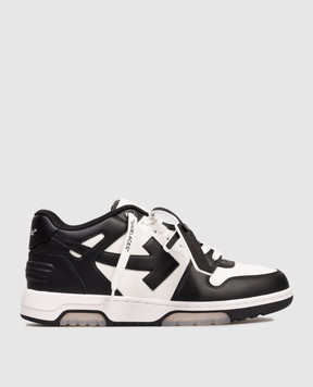 Off-White Out Of Office black leather sneakers M189C9L007