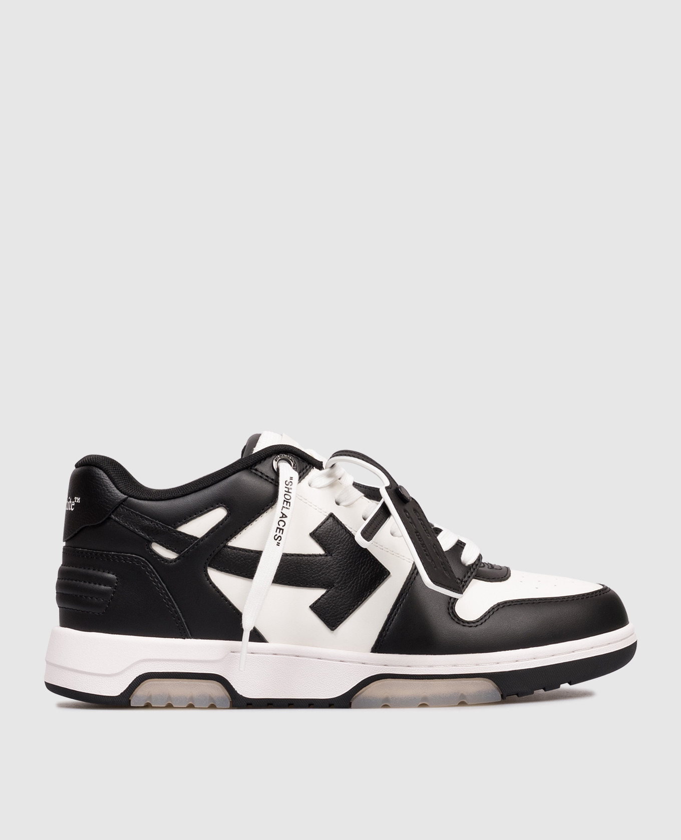 Out Of Office black leather sneakers Off-White