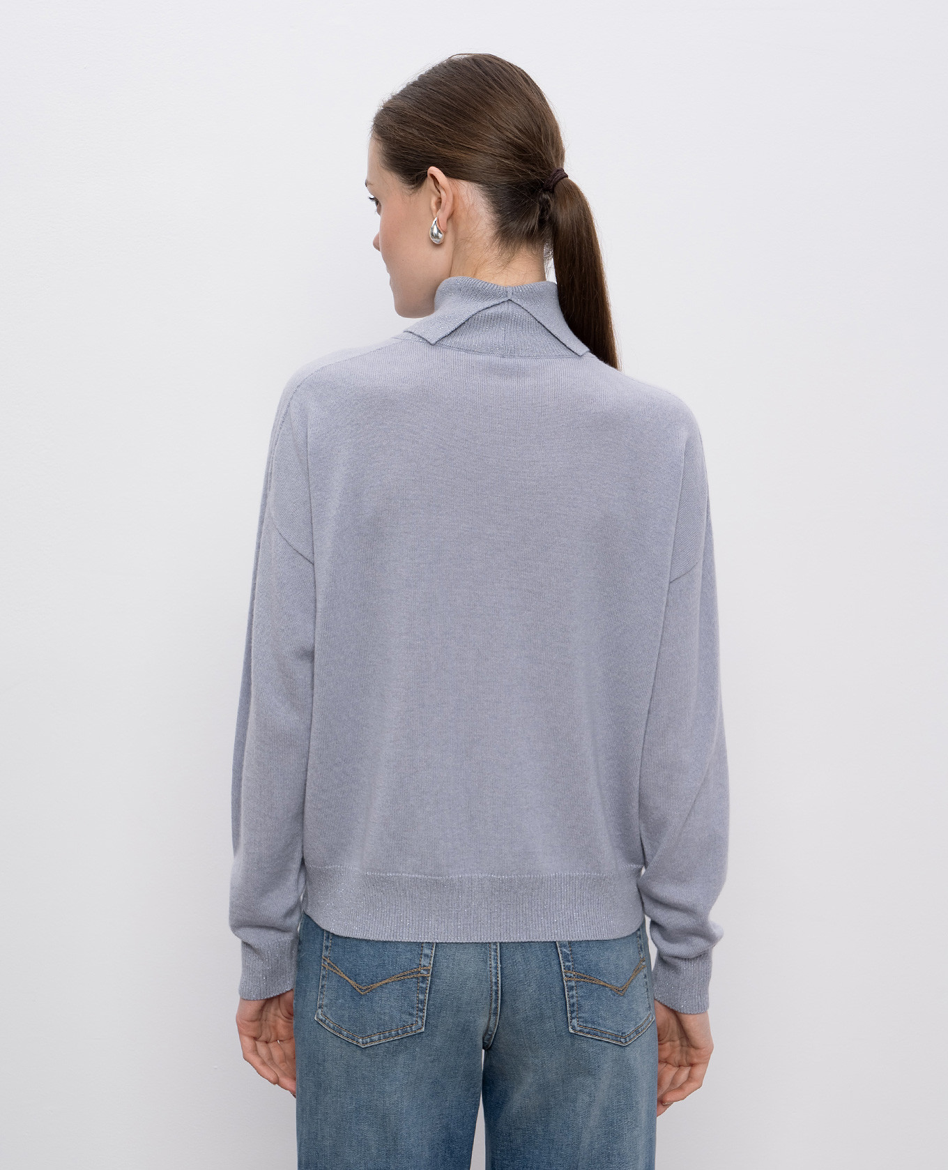 

Blue cashmere turtleneck Peserico