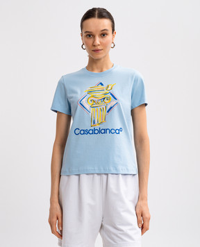 Casablanca Blue Diamond Column T-shirt WPS25JTS02003