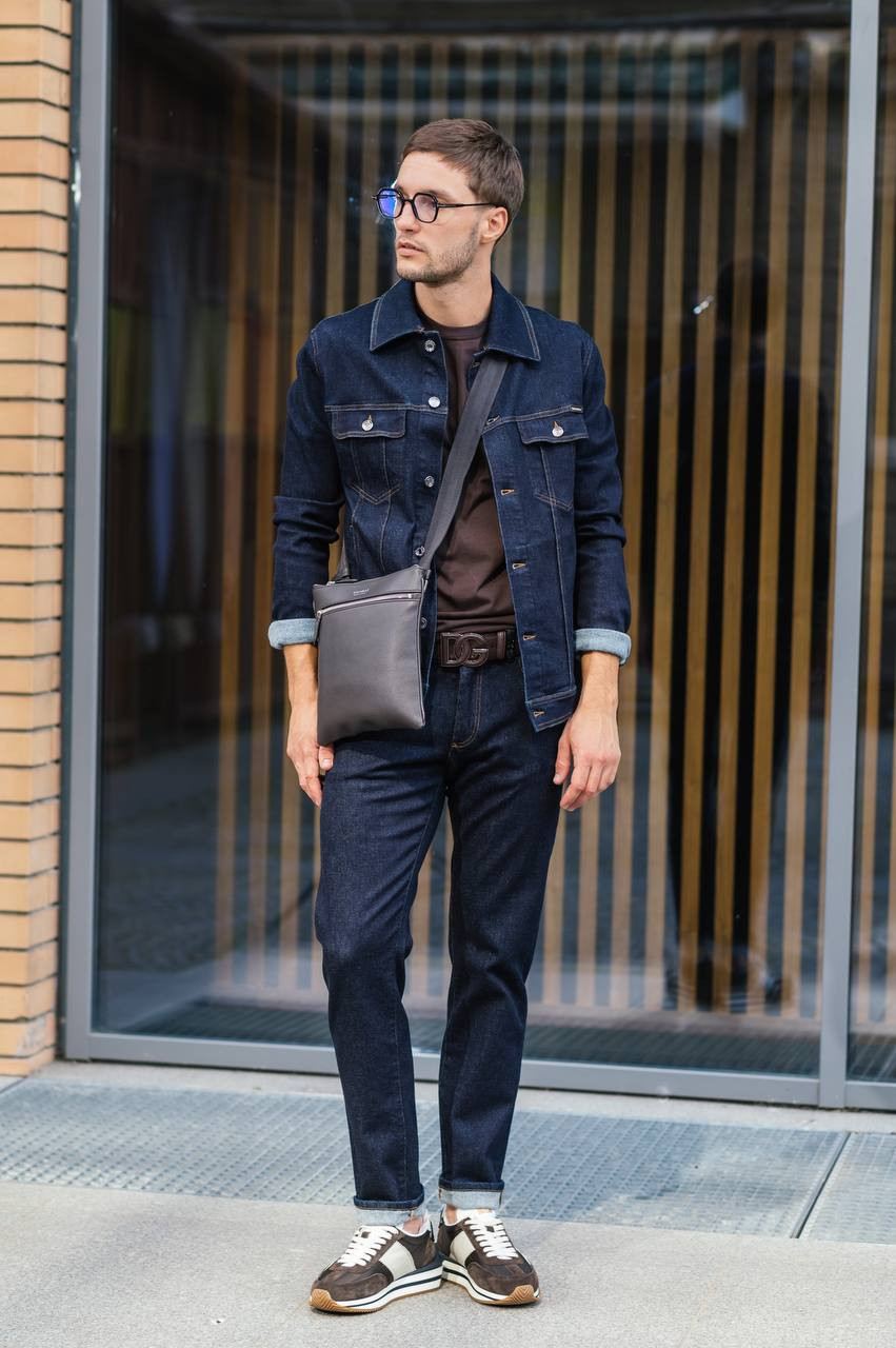 

Blue denim jacket with logo patch Dolce&Gabbana