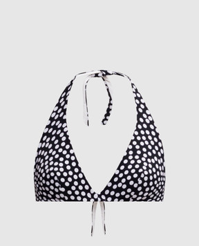 Fisico Black polka dot swimsuit top CR04MP