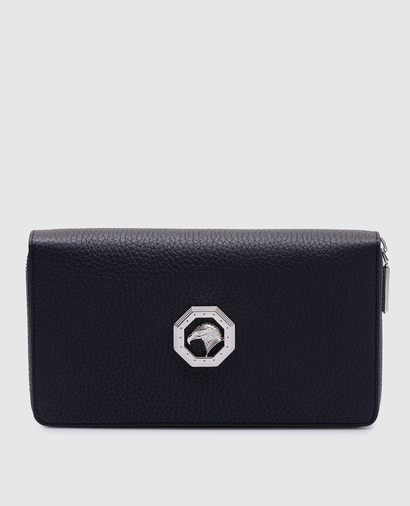 

Blue leather wallet with logo emblem Stefano Ricci, Синий