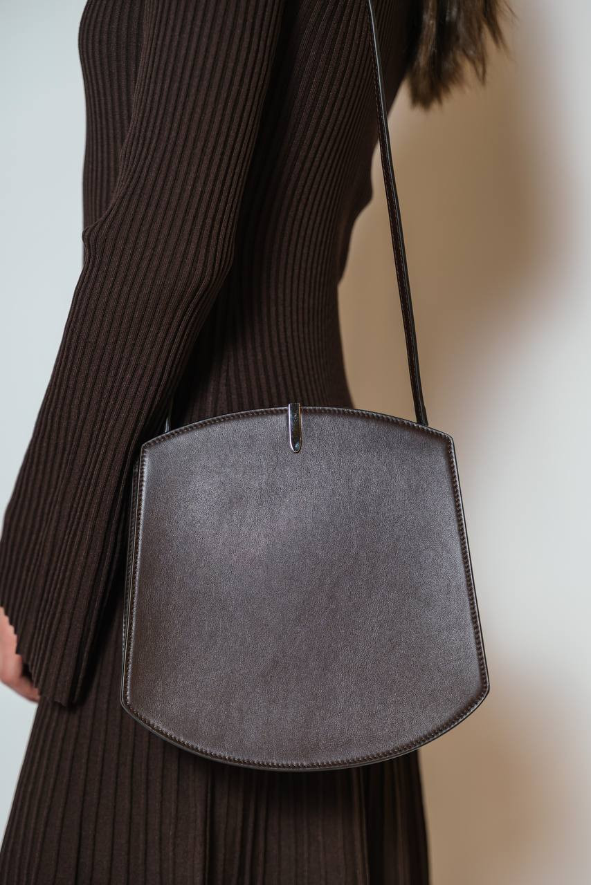 Florence brown leather saddle bag Savette 5