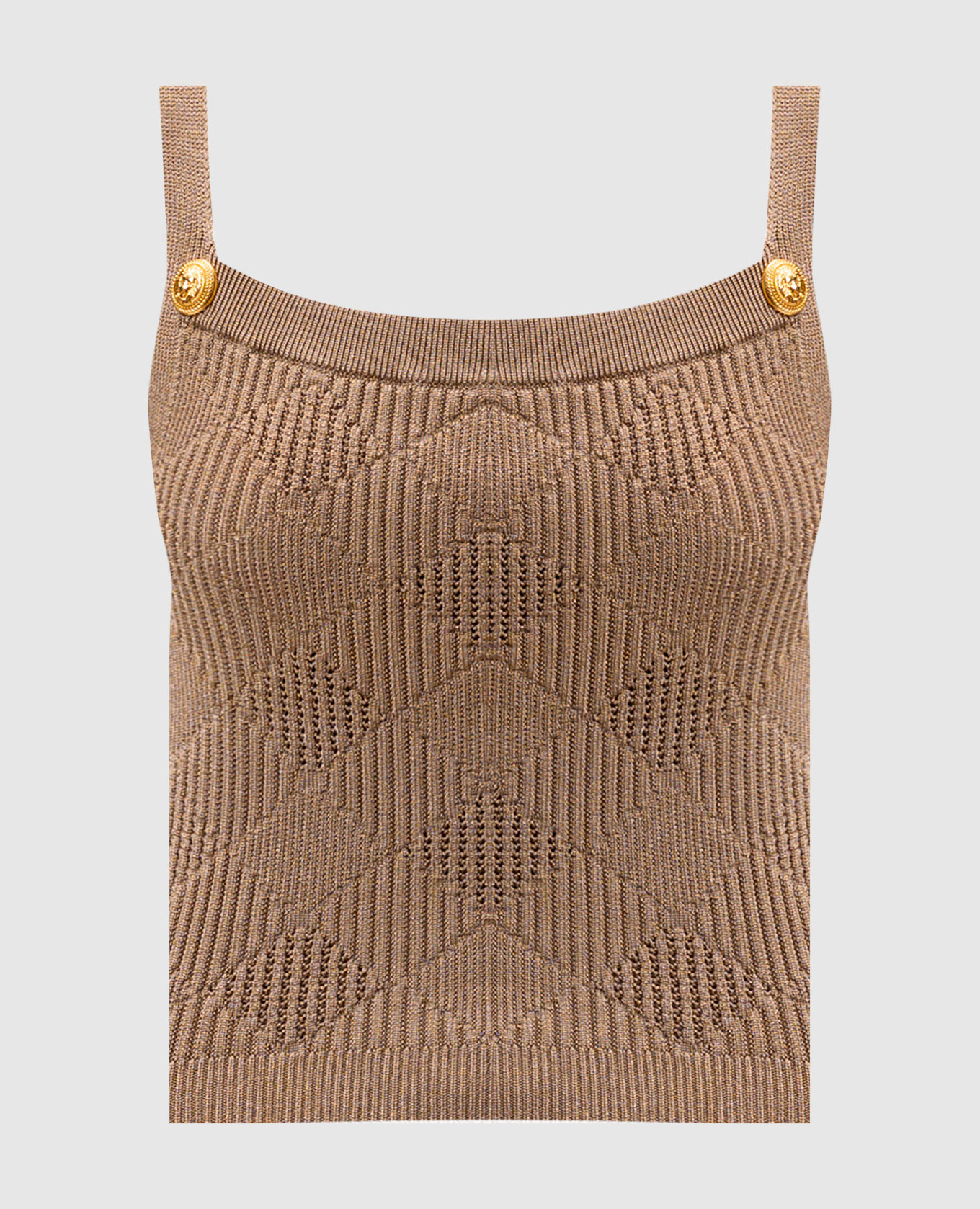 

Beige top in a geometric pattern Balmain
