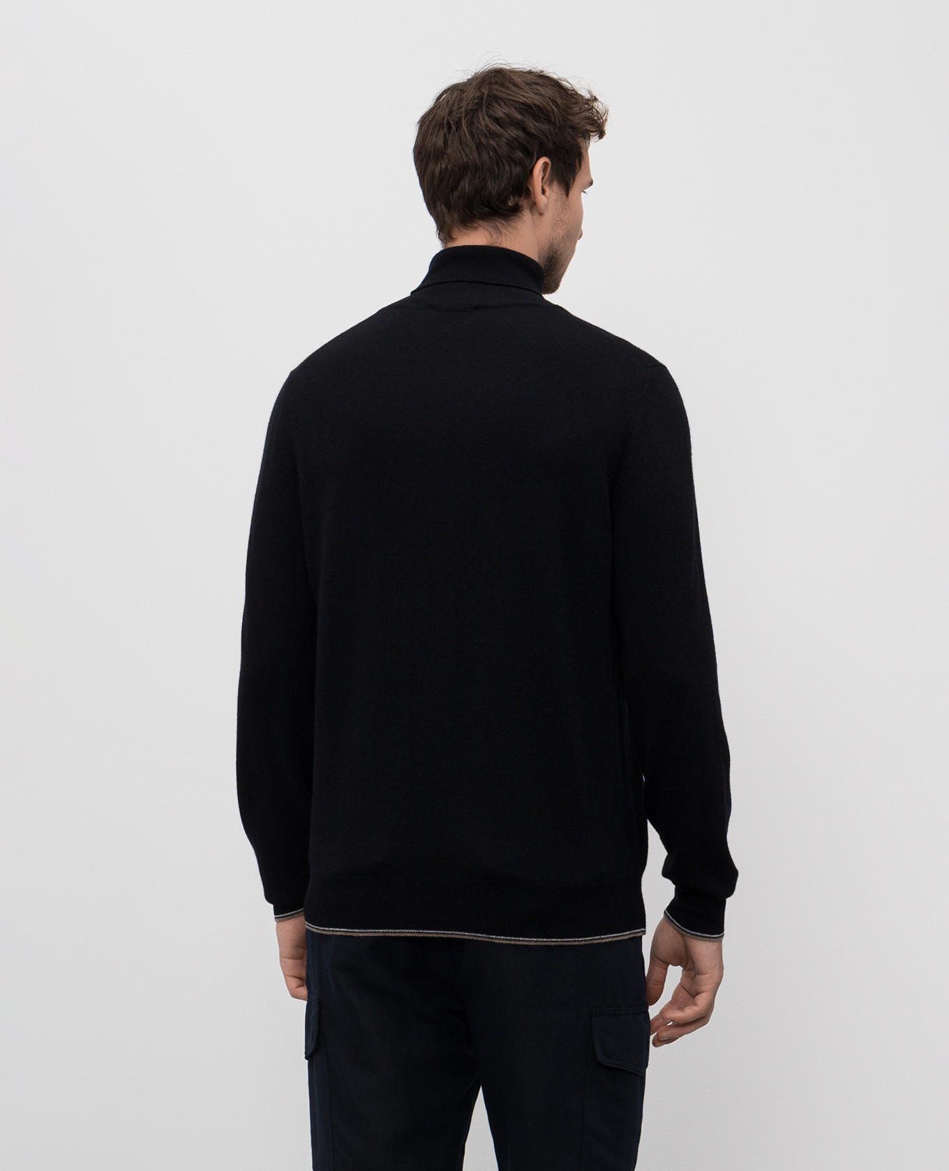 

Blue wool and cashmere turtleneck Peserico
