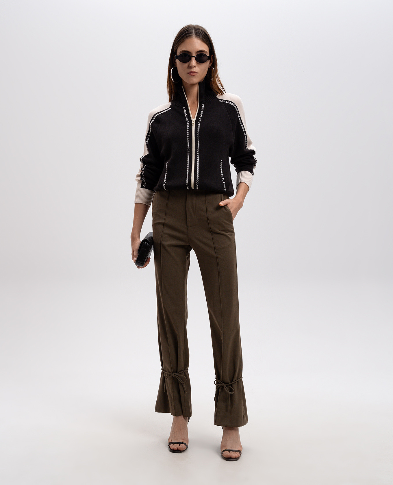 Khaki pants with wool Rokh 2
