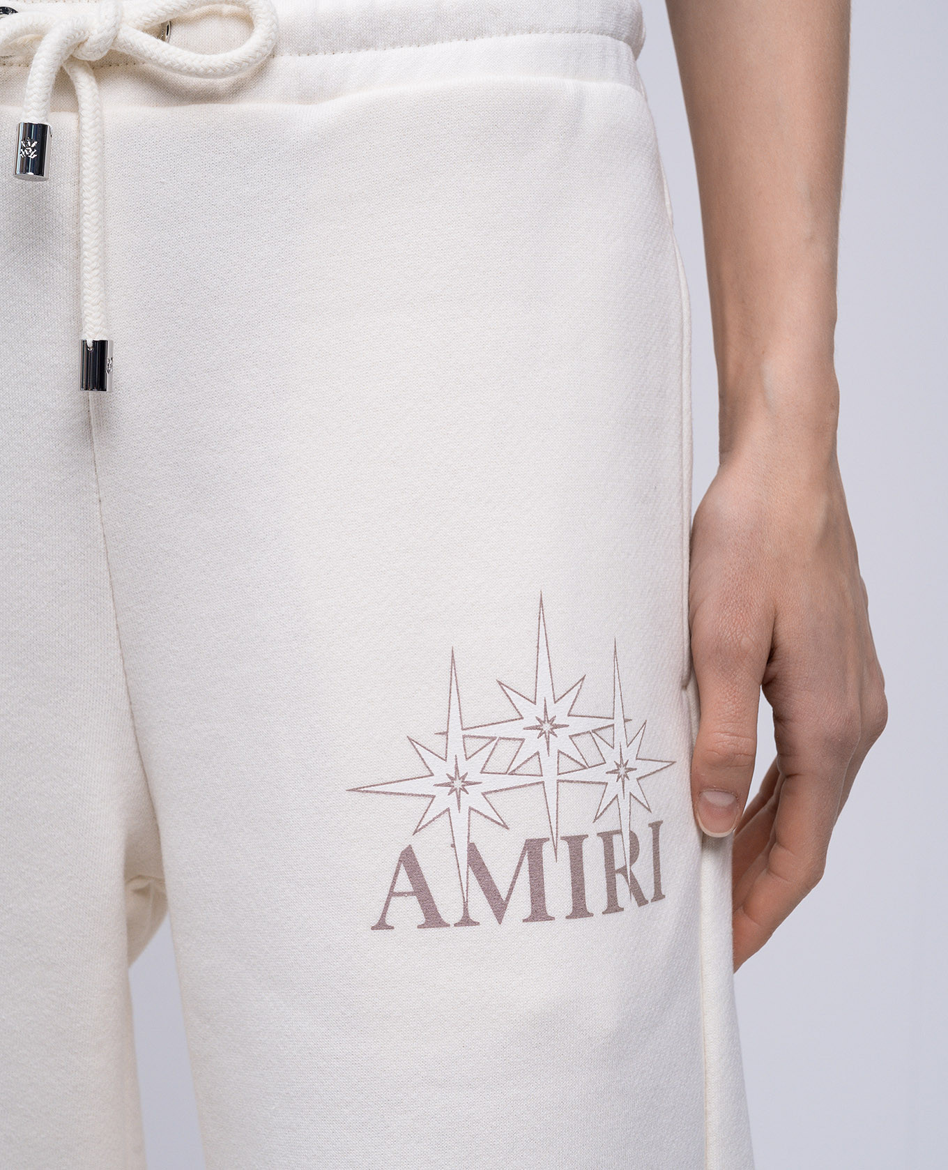 Beige sweatpants with logo print AMIRI 5