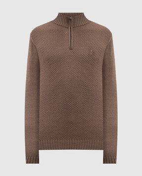 Florentino Brown sweater with wool 224441420608