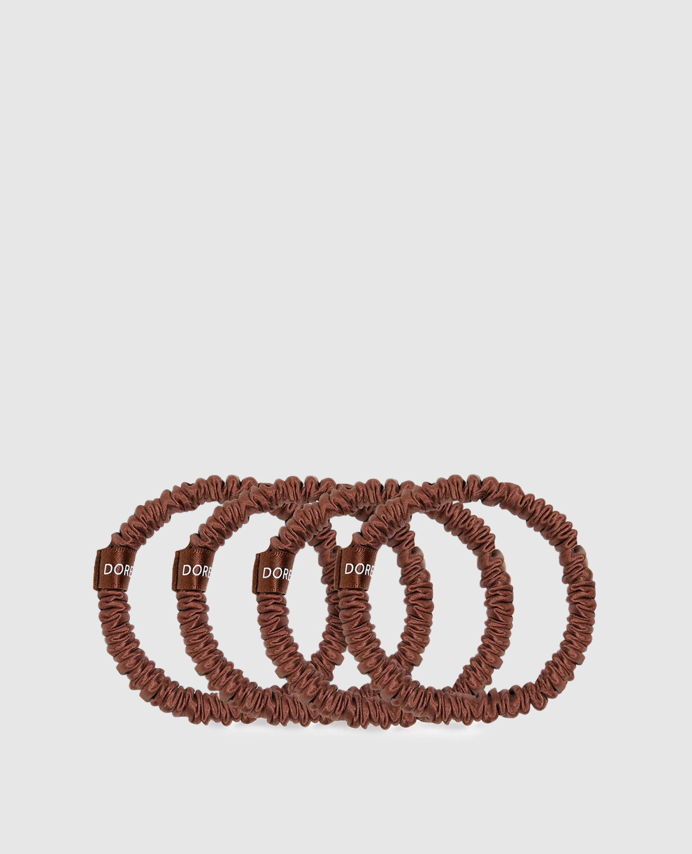 

Set of brown silk elastic bands Dore & Rose