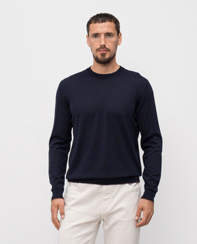 Stefano Ricci Blue sweater made of wool, silk and cashmere KE08004G01E25374