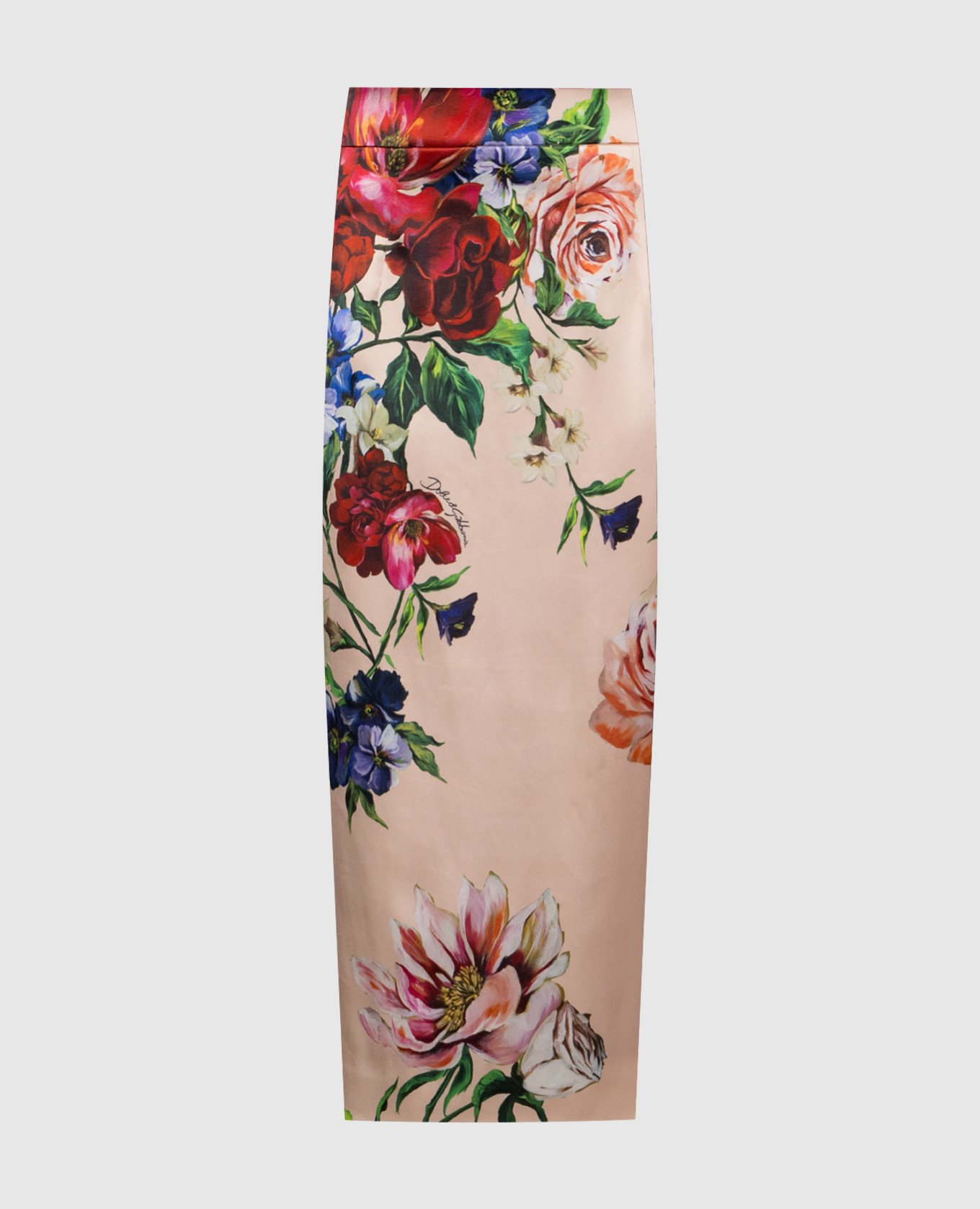 

White floral print pencil skirt Dolce&Gabbana, Pink