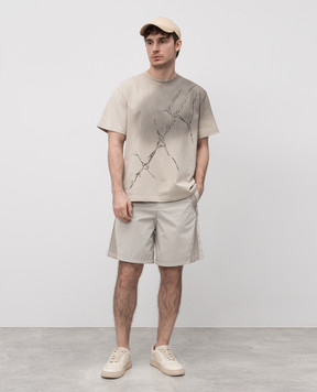Heliot Emil Beige Lacuna shorts M10196