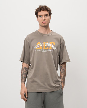 Dolce&Gabbana Gray t-shirt with logo print G8PN9TG7NSS