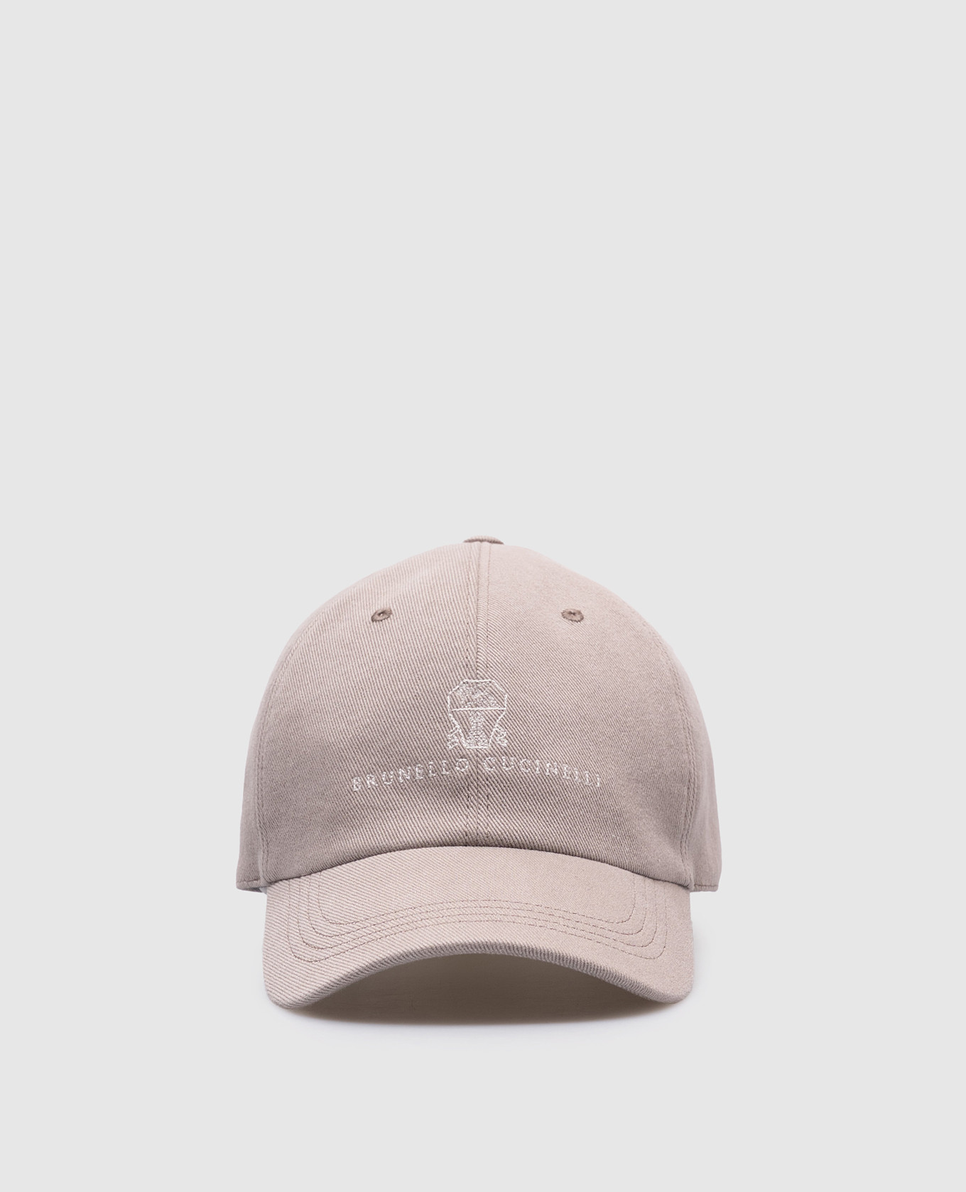 

Gray cap with embroidered logo emblem Brunello Cucinelli, Grey