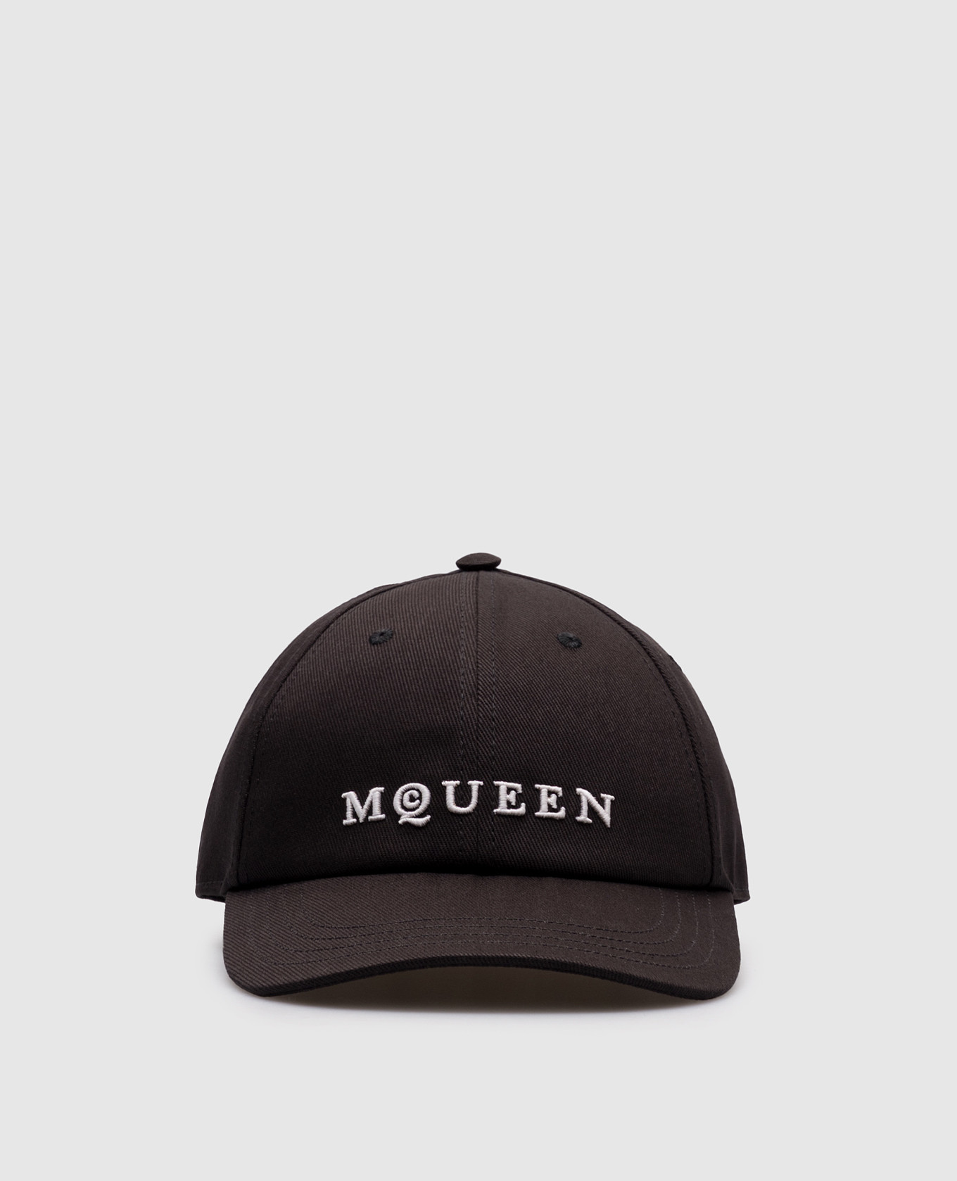 

Black cap with logo Alexander McQueen