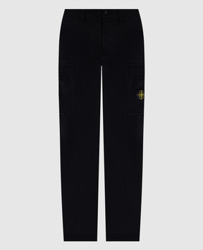 Stone Island Black cargo with logo K2S153100012S0164