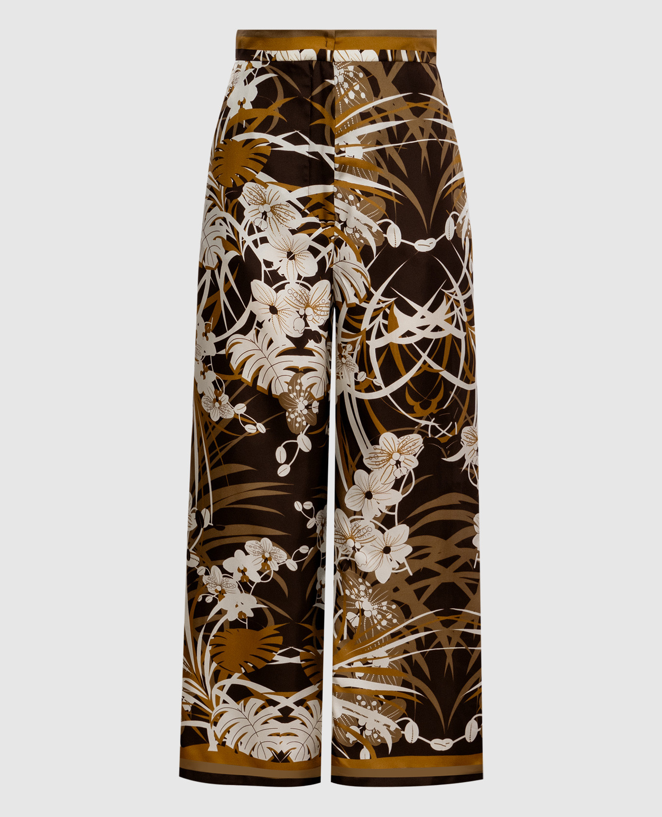 

BREST brown printed silk trousers Max Mara