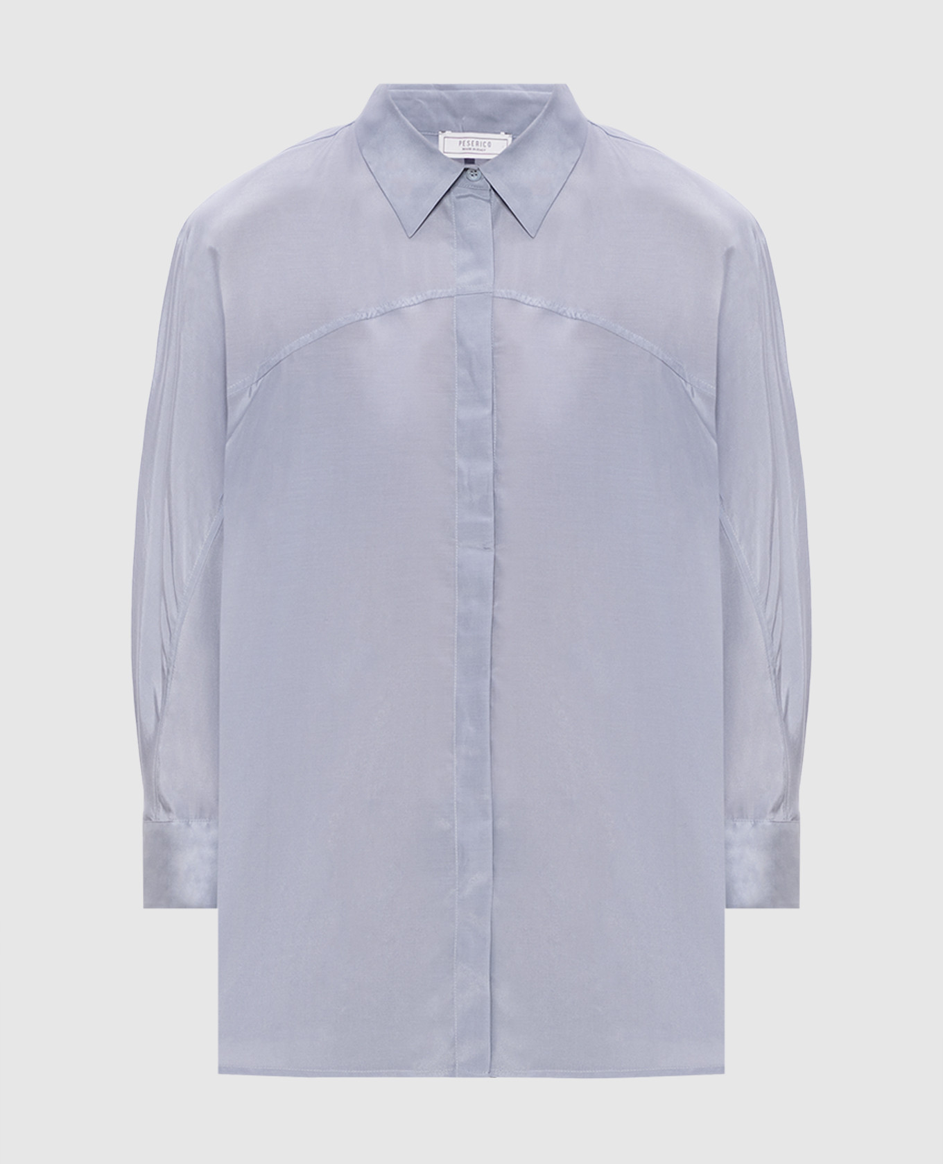 Gray shirt with silk Peserico
